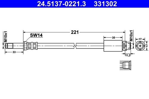 Brake hose for bmw - brake,