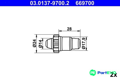 Ate parking brake shoes - ate,